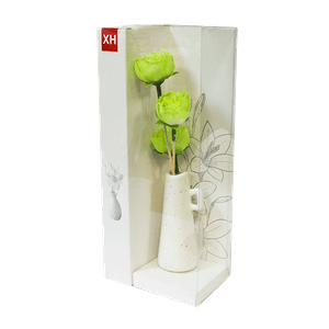 Ароматизатор Букет роз в вазе с аромамаслом Лилия 18 см бело-зеленый