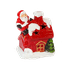 Дед Мороз  на домике с елкой 8х10 см с подсветкой
