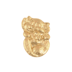 Котик ласковый в кошелек 2 см под золото