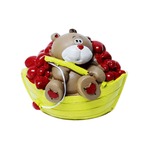 Копилка Мишка+Сердце 10*8*7см асс полист/144шт