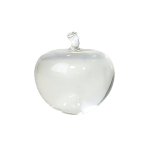 Фигурка Яблочко диаметр 6 см прозрачное в подарочной коробке