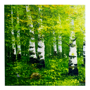 Картина Панно 30х30 см Русский лес