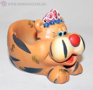 Подстав под сот Тигр 8*7*9см руч росп+страз+полис