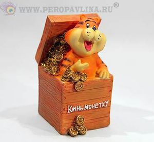 Копилка Тигр-Кинь Монетку 5,5*11*7см асс полис/72