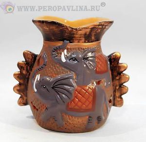 Аромалампа Этника Слоны 12*11*7,5см керамика/72шт