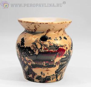 Аромалампа Ваза Пейзаж 9,5*10*9,5см керамика/72