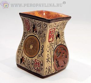 Аромалампа Монета Тигр 7*10см золото керамика/72шт