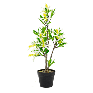 Цветок декоративный Лилия в горшке 65 см белые цветы