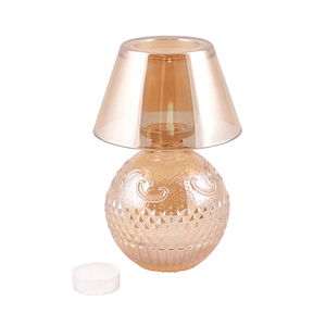 Подсвечник Лампа Тет-а-тет со свечой 18 см золото голографик