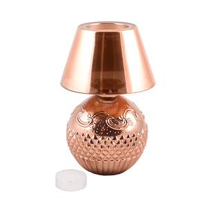 Подсвечник Лампа Тет-а-тет со свечой 18 см медь