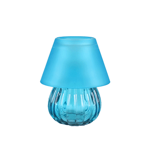 Подсвечник Лампа Тет-а-тет со свечой 12 см голубой