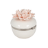 Шкатулка Камелия 7 см цветы лепка бело-розовая