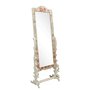 Зеркало напольное Розовые розы 50х148 см витые ножки