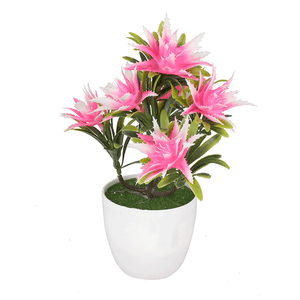 Цветок декоративный Эхмея 28 см бело-розовый