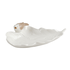 Тарелка декоративная Перья павлина Птичка 17х5 см белая керамика