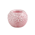 Подсвечник Сфера 9х7 см ажурный узор розовый с белым керамика
