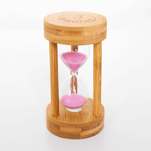 Часы песочные около 3 минут 11 см розовый песок