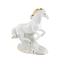 Конь Галоп 13х14 см белый с золотом фарфор