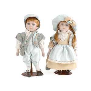 Куклы Пара 30 см бирюзовые костюмы