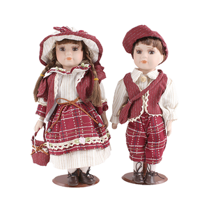 Куклы Пара 30 см бордовые костюмы