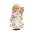 Кукла Девочка 20 см платье в цветочек светло-зеленое