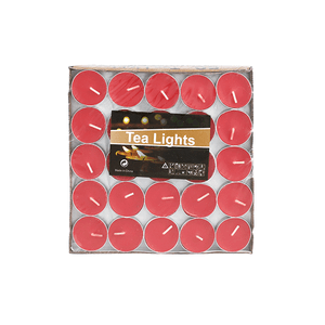 Свечи чайные 50 шт Красные время горения 1,5 часа