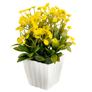 Букет декоративный Полевые цветы 20 см желтый