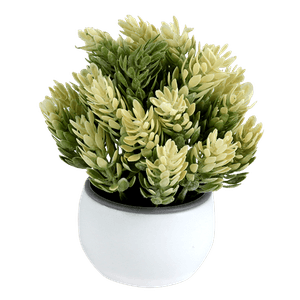 Букет декоративный Мия 17 см бело-зеленый