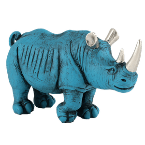 Носорог 25х13 см лазурный с черным