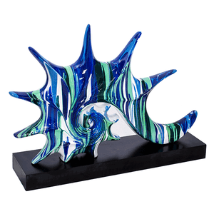 Фигура Морская раковина 41х32 см в голубых тонах