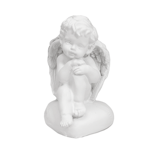 Фигурка Ангелочек на сердце Мечта 8 см белый