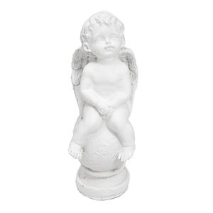 Фигурка Ангелочек на шаре Ожидание 11 см белый