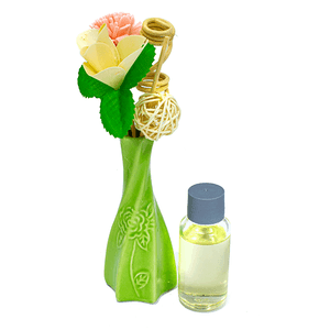 Ароматизатор Весенний букет с аромамаслом Цветы 30 мл салатовая ваза