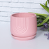 Кашпо Хлоя 13х12 см пастельно - розовое фиксированный поддон