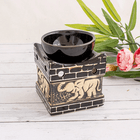 Аромалампа Караван слонов 10 см квадро черная чаша серые слоны