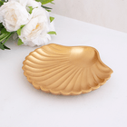 Тарелка декоративная Ракушка 23х23 см кремовое золото