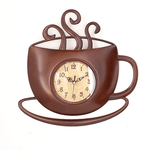 Часы Чашка 30 см темно - коричневые
