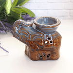 Аромалампа Слон 13х10 см коричневая с сине - фиолетовыми переливами