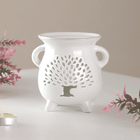 Аромалампа Котел 10 см Древо резная белая