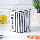 Банка для сахара 1,45 л рисунок рафинад белая с черным