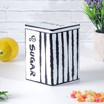 Банка для сахара 1,45 л рисунок рафинад белая с черным