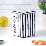 Банка для кофе 1,45 л рисунок зерна белая с черным