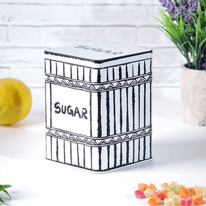 Банка для сахара 1,45 л белая с черным