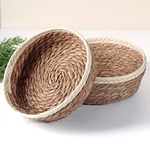 Корзинка мягкая для хранения Дуэт диаметр 20 22 см водный гиацинт