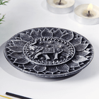 Подставка для благовоний Слоник 10 см античное серебро