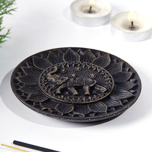 Подставка для благовоний Слоник 10 см античное золото