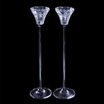 Подсвечник Набор 2 шт Делия 28 см серебряные ножки