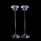 Подсвечник Набор 2 шт Кристалл 27 см золотые ножки