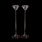 Подсвечник Набор 2 шт Кристалл 27 см цветное стекло золотые ножки