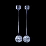 Подсвечник Набор 2 шт Богема 30 см серебряные ножки